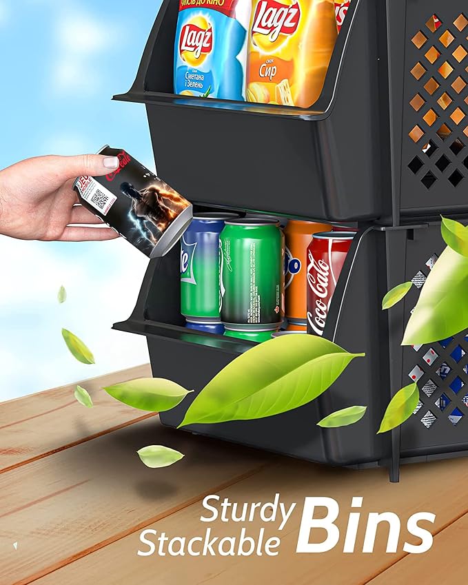 Skywin Plastic Stackable Storage Bins - Image 6