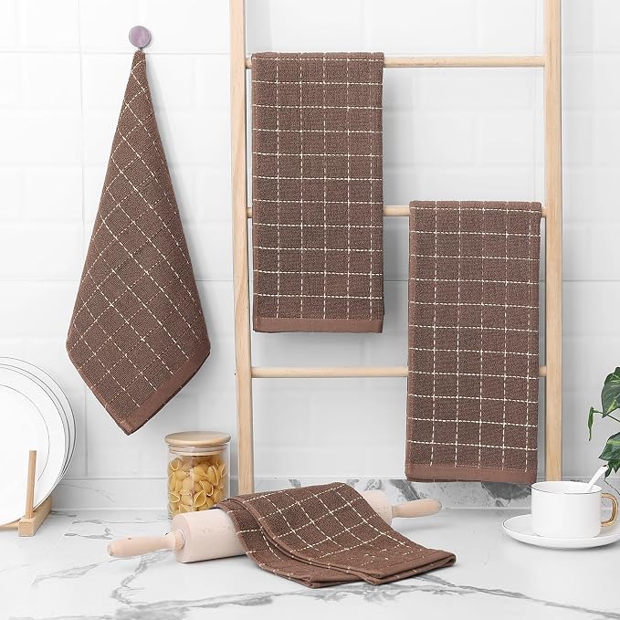 Homaxy 100% Cotton Terry Kitchen Dish Cloths, Ultra Soft and Absorbent Dish - Image 6
