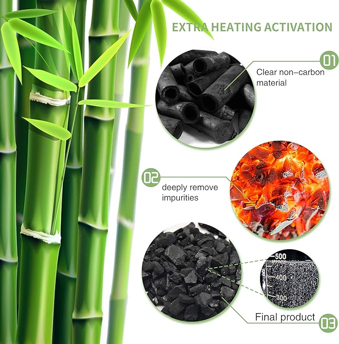 8 Pack Bamboo Charcoal Air Purifying Bag, Activated Charcoal Bags Odor Absorber - Image 3