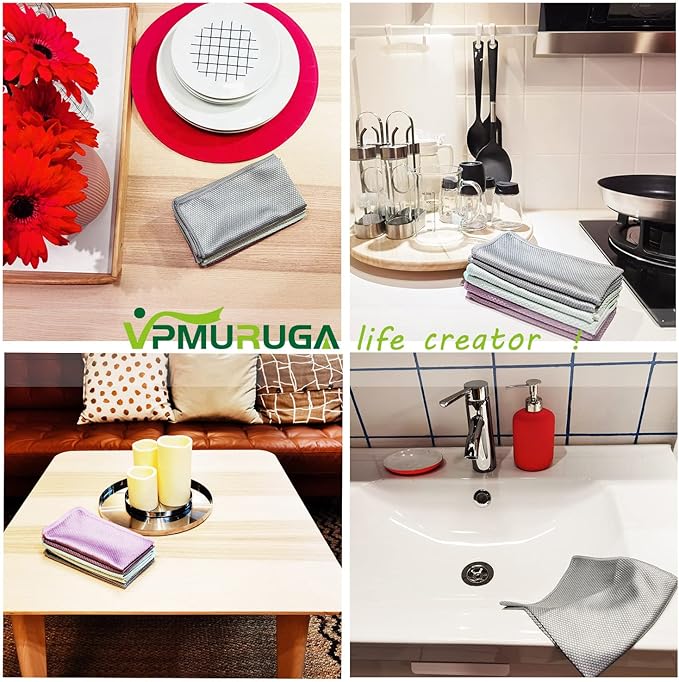 Easy Clean Fish Scale Nanoscale Cleaning Cloth, Streak Free Microfiber Glass - Image 6