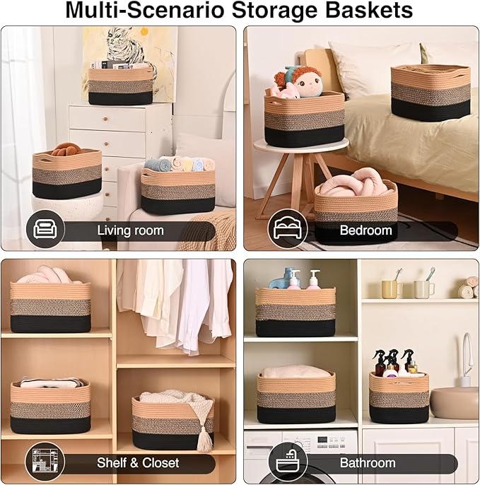 Storage Baskets for Organizing Shelves, Decorative Baskets for Storage - Image 5
