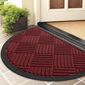 Smiry Half Circle Front Door Mat Outside Entrance, Heavy Duty Outdoor Indoor by Smiry