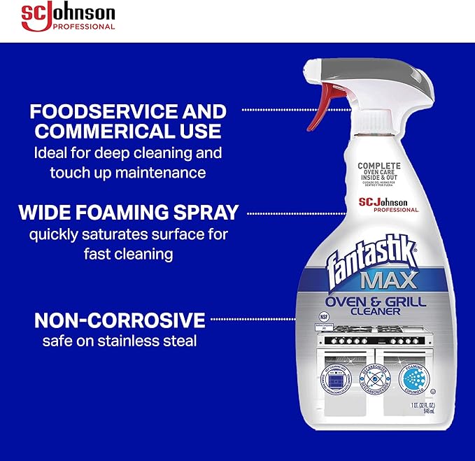 SC Johnson Professional Fantastik Max Oven & Grill Cleaner Spray, Cleans Inside - Image 3
