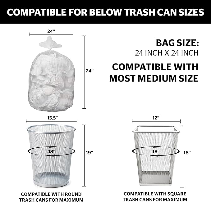 Aluf Plastics High Density Trash Bags, 10 Gallon, 6 Micron, - Image 7