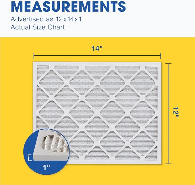 Aerostar 12x14x1 MERV 8 Pleated Air Filter, AC Furnace Air Filter, 6 Pack - Image 2