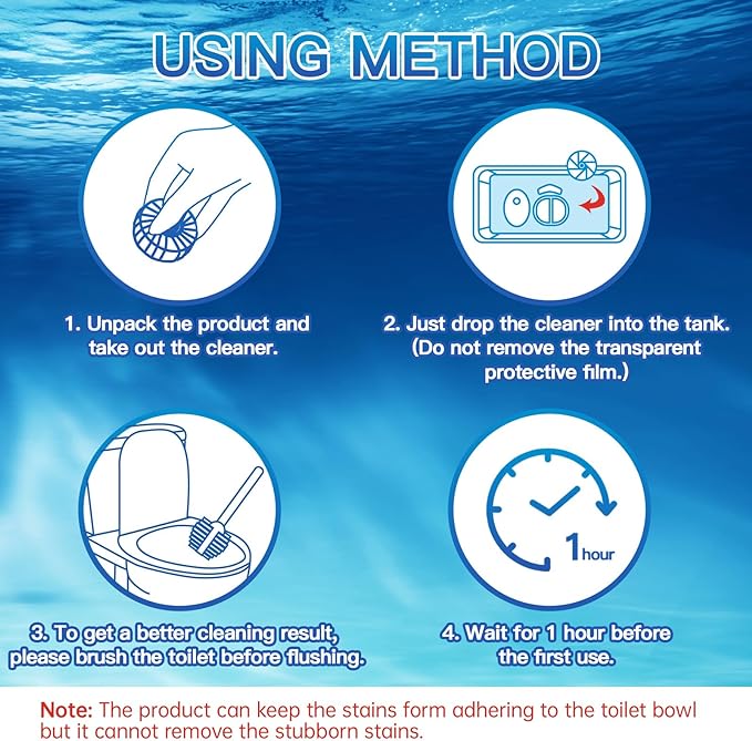 Vacplus Automatic Toilet Bowl Cleaner Tablets, Bathroom Toilet Tank Cleaner - Image 6