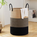 Fiona's magic 72L Large Woven Laundry Hamper, Tall Cotton Rope Storage Basket by Fionasmagic