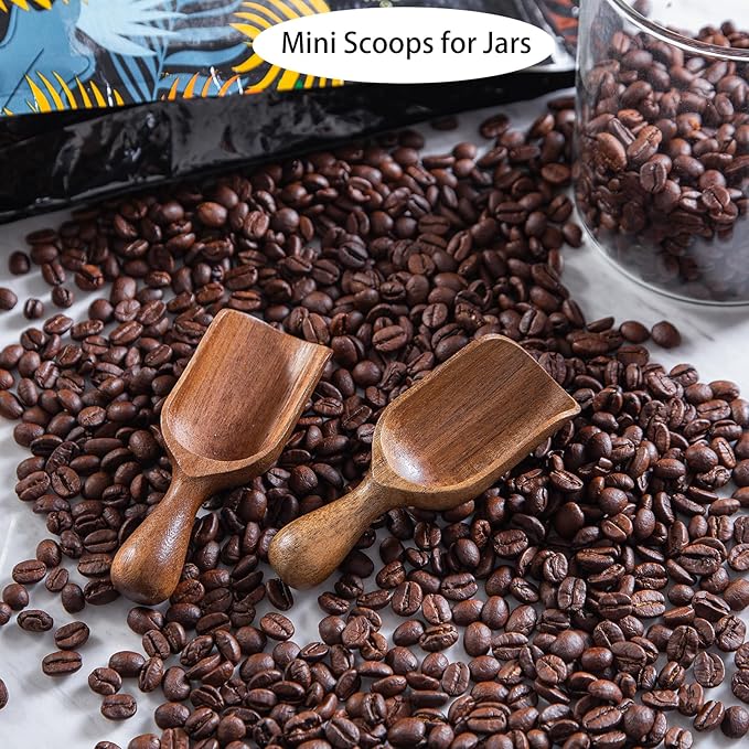 Wooden Scoop for Canisters 6PCS Acacia Wood Scoops for Jars Measuring Spoons - Image 6