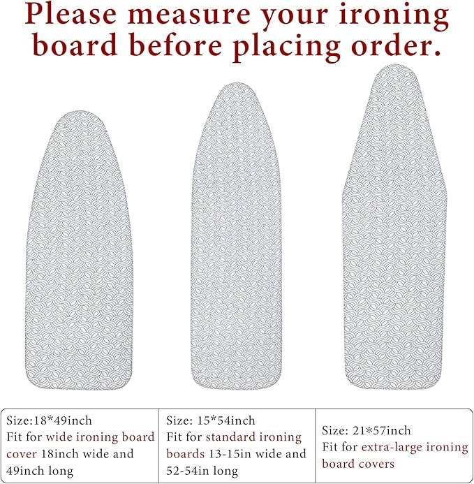 Dalykate Ironing Board Cover and Pad, Thick Padding, Elastic Edge, Scorch & - Image 2