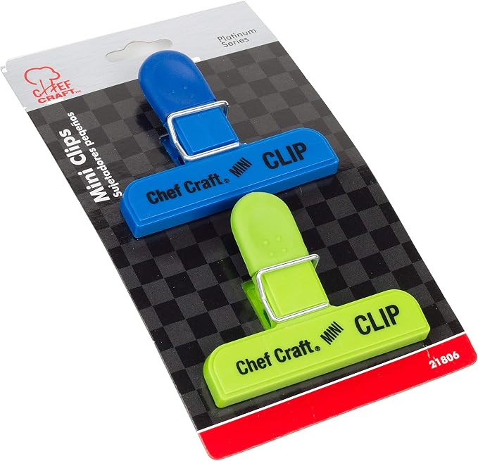 Chef Craft Select Plastic Mini Bag Clip, 3 inch width 2 piece set - Image 2