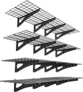 4Pack 2x6ft Garage Shelving Wall Mounted, 2400 Lbs Heavy Duty Garage Wall by PRESTELION
