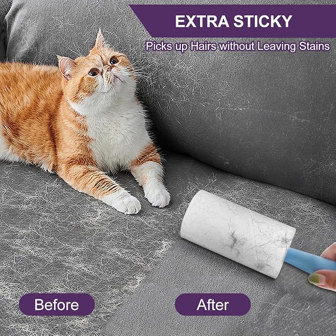 Lint Rollers for Pet Hair Extra Sticky, 440 Sheets/4 Lint Roller Refills - Image 5