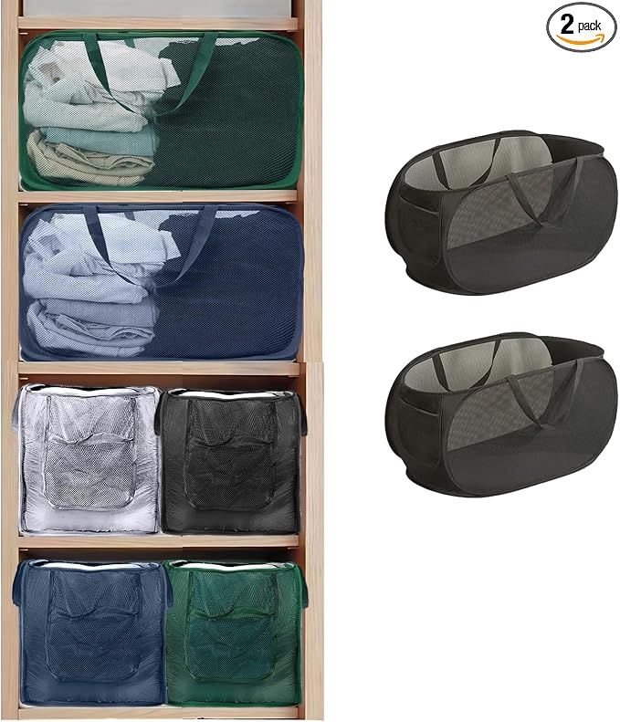 2 Pack Closet Storage Bins, Storage Containers by LATERONON