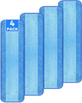 4-Pack Microfiber Cleaning Pads, 18-Inch Microfiber Mop Pads Compatible by wlich