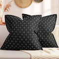 ZWJD Pillow Covers 22x22 Set of 2 Soft Polyester Textured Pillow Covers by ZWJD