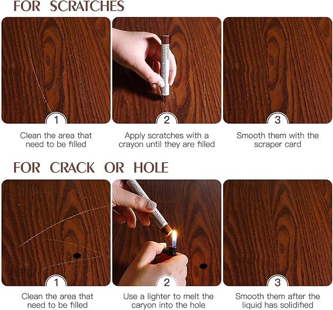 DEWEL Furniture Markers Touch Up, Upgrade Wooden Furniture Repair Kit, Premium - Image 6