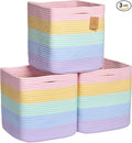 NaturalCozy Storage Cubes 11 Inch Cotton Rope Woven Baskets by NaturalCozy