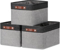 DULLEMELO Fabric Baskets for Storage, Rectangular Fabric Storage Bins by DULLEMELO