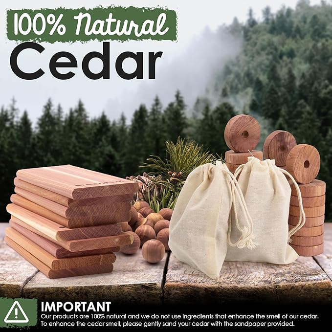 ecoKiwi Cedar Blocks for Clothes Storage Super Bundle Box - Image 4