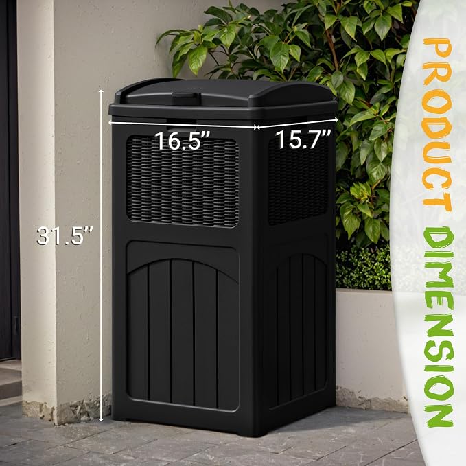 YESHOMY 2 Pack Outdoor Trash Can - Image 7
