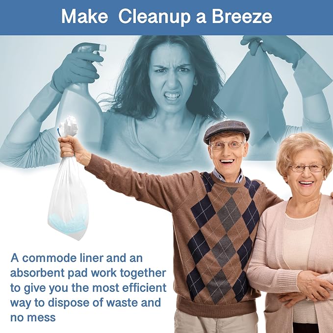 Commode Absorbent Pads for Bedside Commode Liners - Image 2
