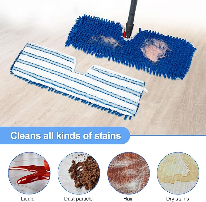 3 Pack Mop Heads Replacements for Ocedar Dual-Action Microfiber Flip Mop - Image 4
