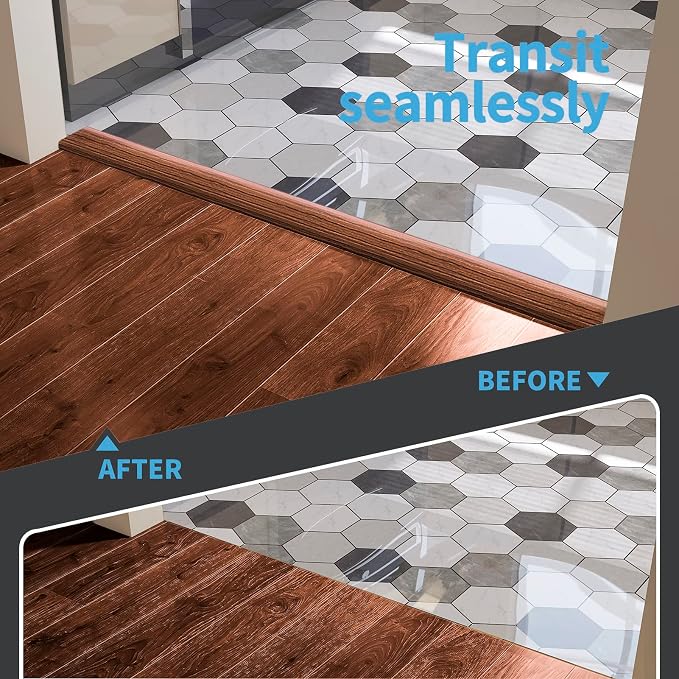 Art3d 10 FT Self Adhesive Vinyl Floor Transition Strip, Laminate Floor Strip - Image 3