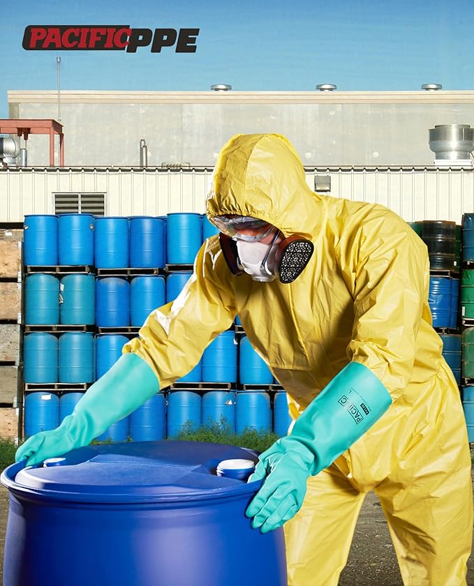PACIFIC PPE 2 Pairs Chemical Resistant Nitrile Gloves, Resist Household Acid - Image 7