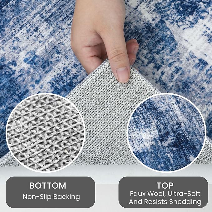 IOHOUZE Abstract Area Rugs 6x9 Ft Washable Rugs - Image 4