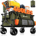 220L Collapsible Wagon Cart Foldable, 460lbs Load Capacity Heavy Duty Folding by Unknown
