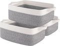 OIAHOMY 3 Pack Storage Baskets for Organizing, Woven Cotton Rope Basket for by MasterofSpaceOptimization