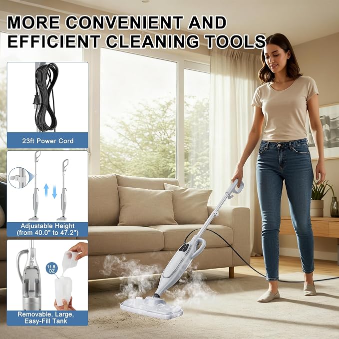 Steam Mop, 11-in-1 Powerful Steam Cleaner - Image 6