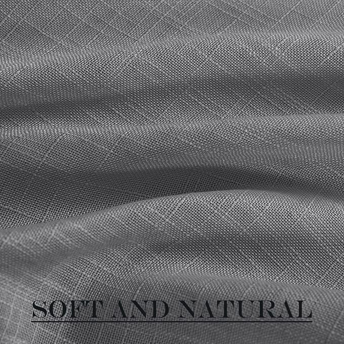 NICETOWN Door Curtains for Sliding Glass French Door, Farmhouse Linen Cutains - Image 6