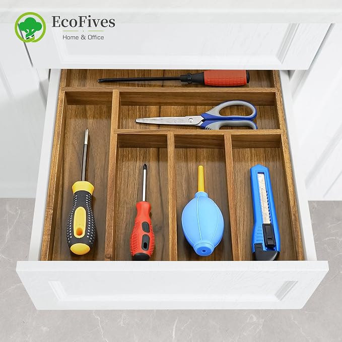 Luxury Acacia Kitchen Drawer Organizer - Image 7