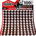 Cabinet Door Bumpers X-Protector 100 PCS – Small Felt Pads 3/8” – Ideal Brown by X-Protector