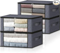 HomeHacks Storage 4-Pack Clothes Organizer Storage Bags Foldable Storage Box by HomeHacks
