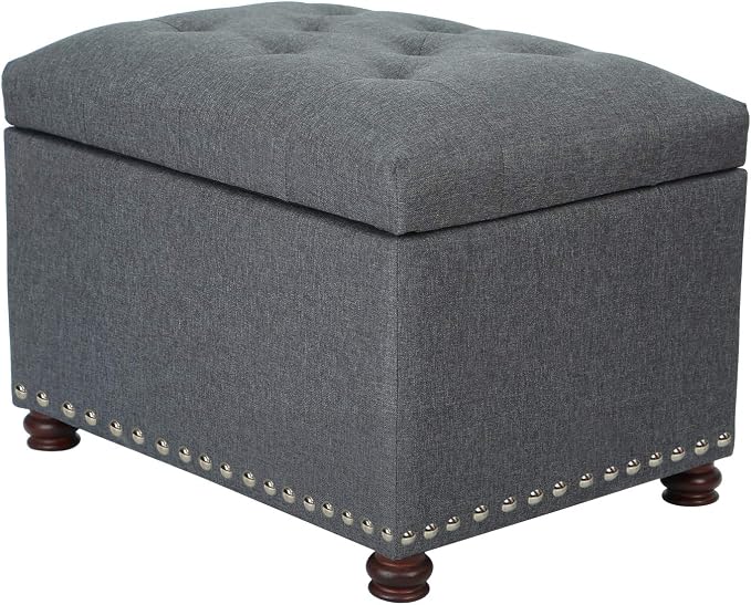 Joveco Storage Ottoman Bench Rectangular Fabric Organization Foot Rest by Joveco
