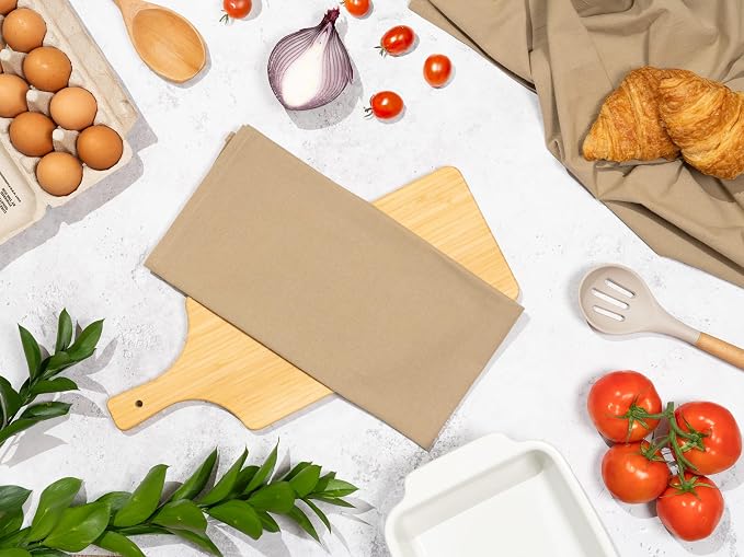 Organic Cotton Beige Flour Sack Towels - Image 2
