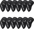 CRAFTSMAN GOLF 12pcs or 1pc Thick Synthetic Leather Golf Iron Head Covers Set by CRAFTSMANGOLF