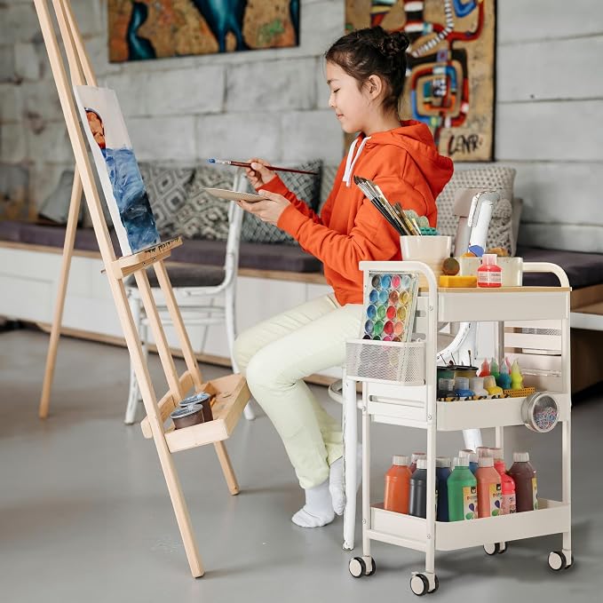 Art Cart with Tabletop & Pegboard - Image 7