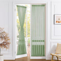 Tollpiz Sheer Door Curtain Closet Linen Textured Curtains Sheer Doorway Light by Tollpiz