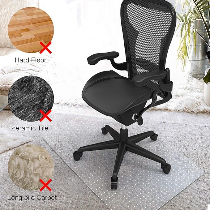 Azadx Chair Mat for Carpet 60"x 36" Large Chair Mats for Carpeted Floors - Image 4