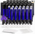 ULG Essential Oil Roller Bottles 48 Pack 10ml Cobalt Blue Glass Empty Bottles by ULG