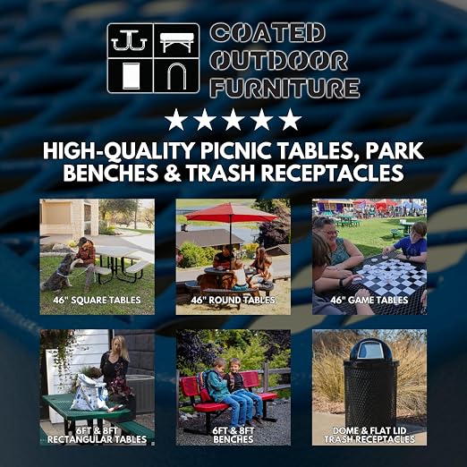 COATEDOUTDOORFURNITURE RDT-ORG Heavy Duty 32 Gallon Round Trash Receptacle - Image 2