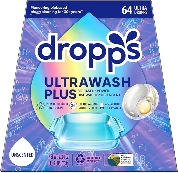 Dropps UltraWash Plus Dishwasher Detergent, Unscented by Dropps