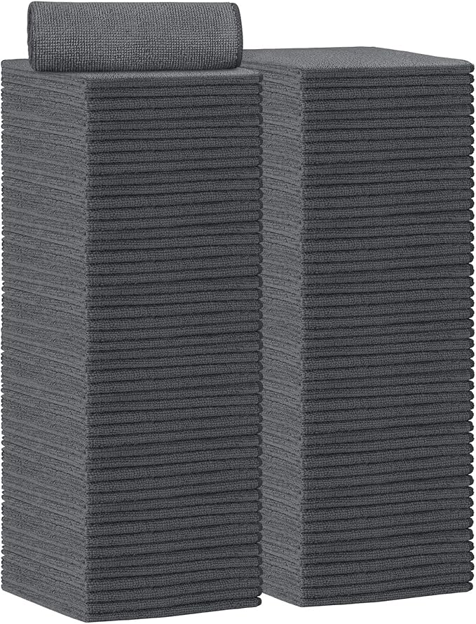 AIDEA Microfiber Cleaning Cloth 100PK, Soft Microfiber Towels by AIDEAHOME