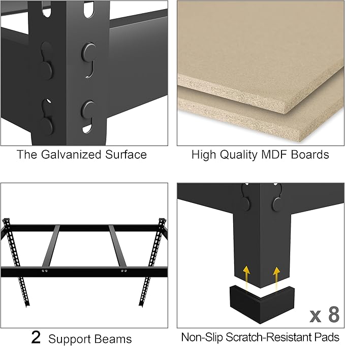 PrimeZone 2 Pack Storage Shelves 48" x 24" x 72" - Image 4