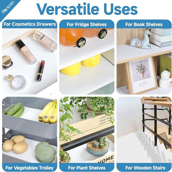 Shelf Liners 12 in x 20 ft Self-Adhesive EVA Drawer Mats, Cupboard Protector - Image 7