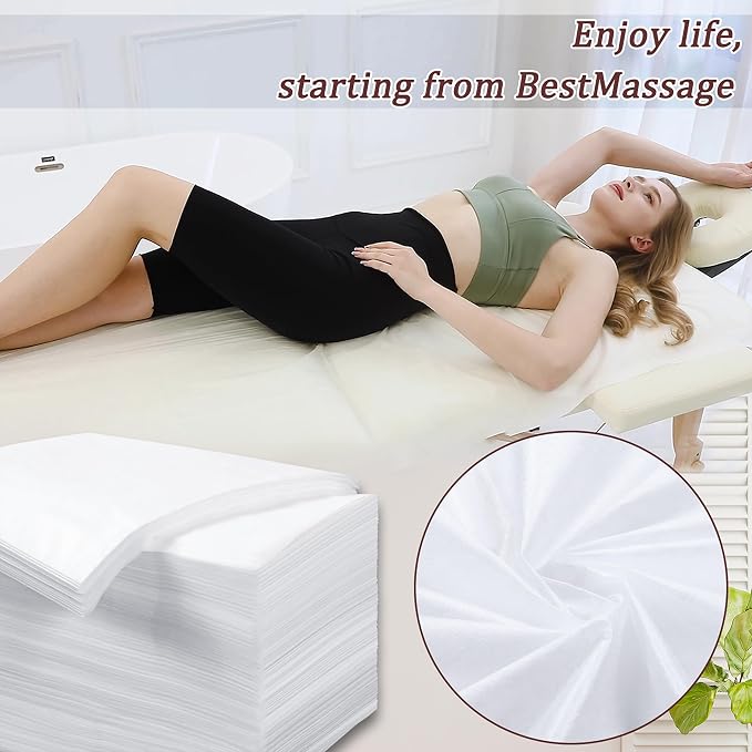 400 Pcs Disposable Bed Sheets for Massage Table 31" x 71" Massage Table Sheet - Image 2