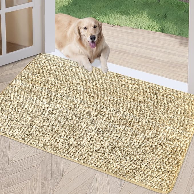 REFETONE Indoor Doormat, Front Door Mat 20"x32" Absorbent Rubber Backing Non by Refetone